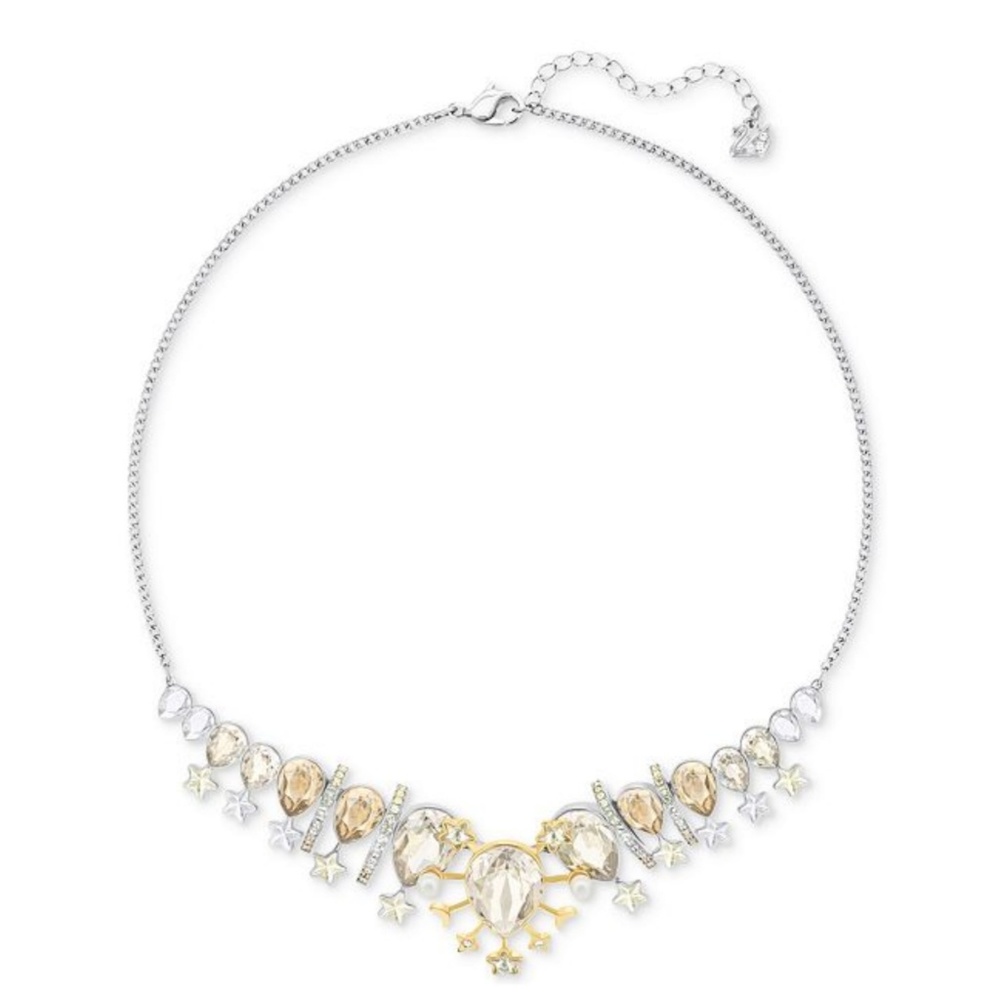 Swarovski Two-Tone Star Statement Necklace